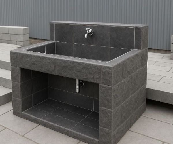 預鑄洗手台和水泥石階：結合美感與耐用性的空間設計選擇