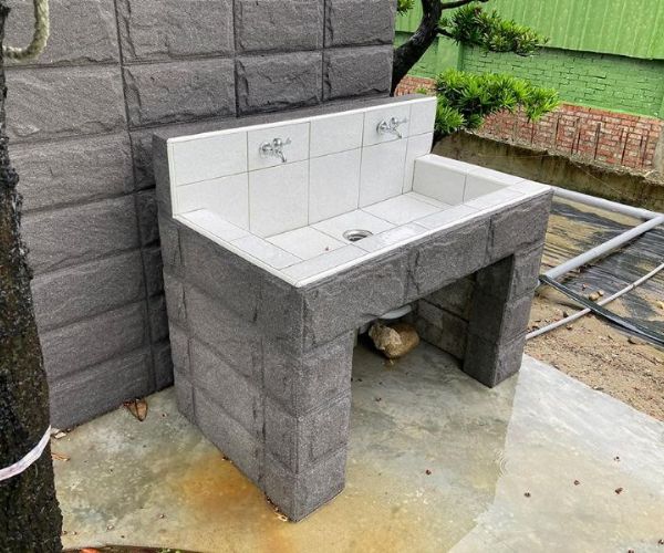 高雄預鑄洗手台推薦：水槽磁磚多樣化選擇，打造美觀又耐候的戶外空間